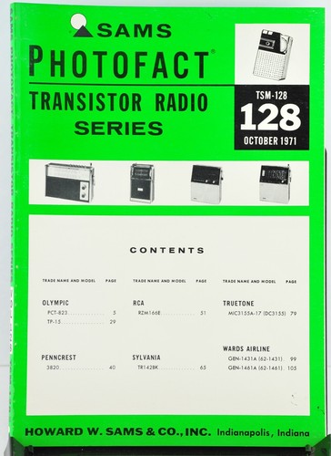 Sams Photofact Transistor Radio Series TSM-126 through TSM-159 (Select Volume) - Picture 6 of 28