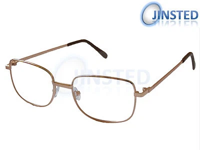 JINSTED Reading Glasses Specs Spectacles Unisex Gold Frame Long Sighted RG006