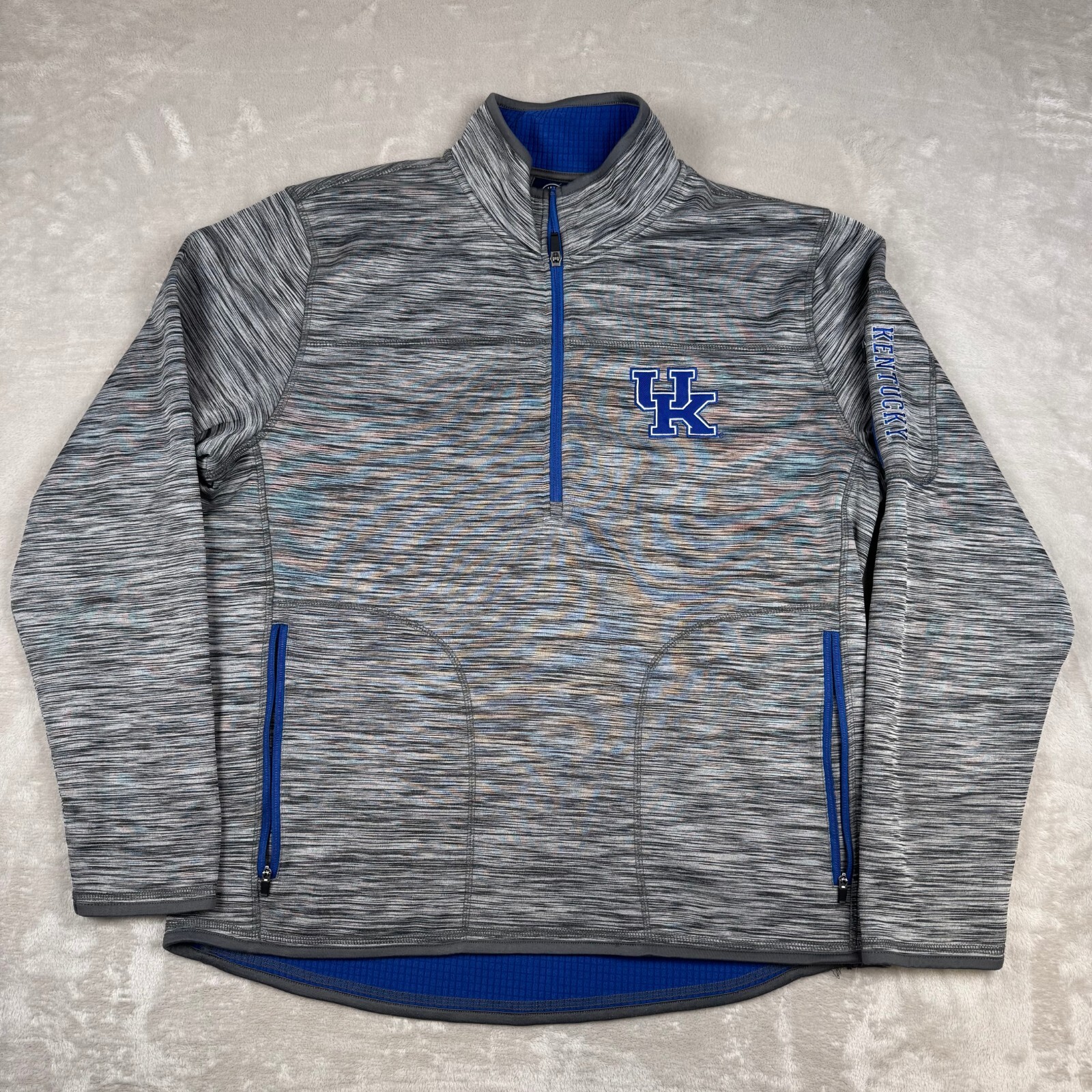 NCAA Kentucky Wildcats Mens XL Quarter-Zip Mockneck Sweater Pullover  
