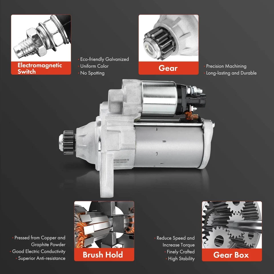 Nuevo arranque para Volkswagen Beetle Golf SportWagen Jetta Passat 1.4KW 12V CCW 13T Foto 4 de 4