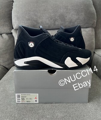 Size 13 - Air Jordan 14 Retro Black White for sale online | eBay