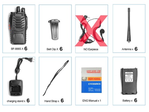 6pcs Baofeng BF-888S walkie talkie 888s 400-470MHz Channel Portable twoway radio - Picture 6 of 16