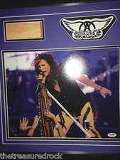 AEROSMITH Steven Tyler signed autographed photograph ticket stub FRAMED PSA DNA