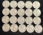 1942 Walking Liberty Half Dollar 50c 90% Silver 20 coins