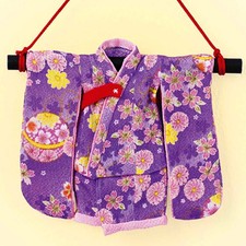 Craft Japanese-Style Sewing Chirimen Mini Kimono Kit Purple
