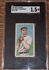 1909 T206 Sweet Caporal Overprint Reverse Christy Mathewson White Cap SGC 1.5 FR