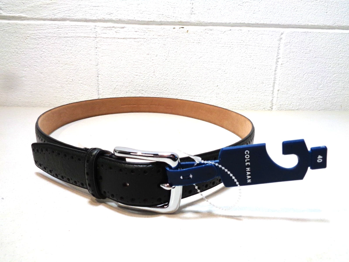 Cole Haan belts 1 black, 1 navy blue 32MM FE W/BROGUE PERF at Amazon Men main image 3