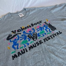 Vintage Maui Music Festival Hawaii Tee Mens XL Fits L Single Stitch Made USA