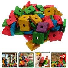 100 Pcs Parrot Wooden Chip Toys Pet Bite Toys Teeth Grinding Toys