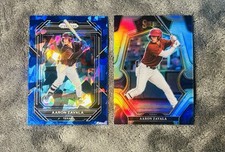 Aaron Savala 2023 Prizm Blue Cracked Ice & Select Silver Holo Concourse Prizm