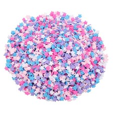 Fake Sprinkles, 100G Star Resin Faux Sprinkles, Purple/Blue/Pink/White