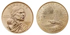 REAL 2000 P Sacagawea One Dollar US Liberty Gold Color Coin Uncirculated