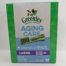 GREENIES Aging Care Large Dental Dog Treats 27oz 17 Count Chewy Natural Treats