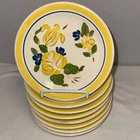 8 Red Wing Pottery BRITTANY YELLOW FLOWERS   6" SAUCERS