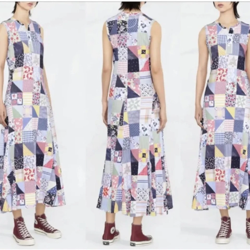 Роскошное платье Polo Ralph Lauren с клетчатым узором нашивки клетчатый узор знаковое XS - Изображение 3 из 4