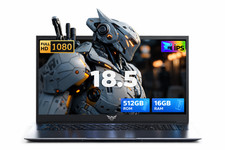 18.5" FHD IPS Laptop 16GB RAM 512GB SSD Intel N150 WiFi6 BT5.0 Type C HDMI