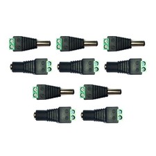 5 Pairs DC Power Plug Male Female Jack Connector 2.1 x 5.5mm Adapter CCTV Video