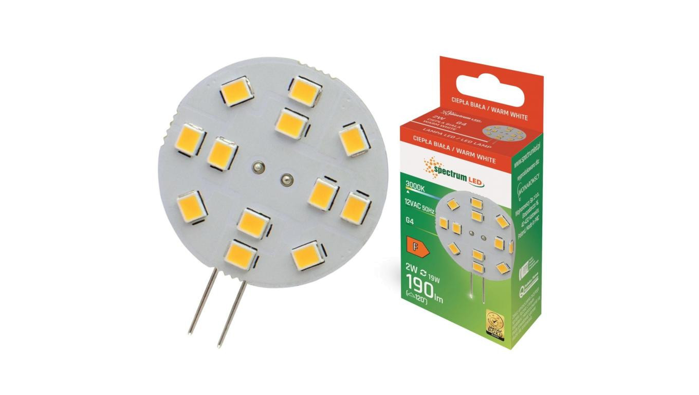 Лампа накаливания светодиодная G4 12V 2W 30mm