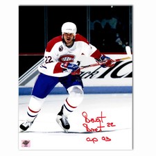 Benoit Brunet Autographed Montreal Canadiens Away 8x10 Photo