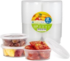 8oz-40 Sets Plastic Containers with Airtight Lids, Food Storage Containers,