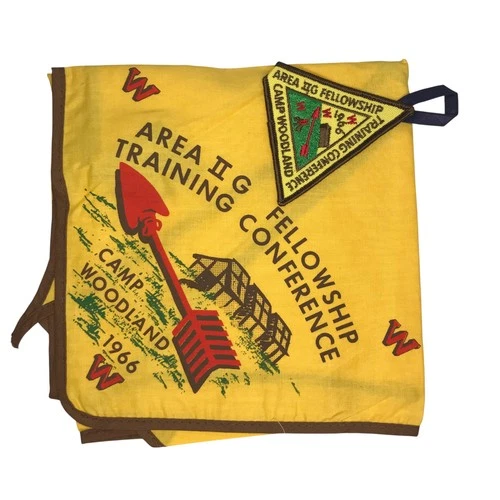 1966 Camp Woodland W /Patch Neckerchief BRN Bdr (LB3218)