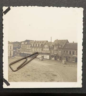 Photo view GDR Haldensleben Börde business marketplace house building picture old