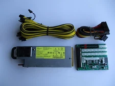 HP 1500 watt mining rig power supply kit Platinum 94% efficient (200-240V only)