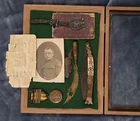 military world war 1  Trench Art Knife Medal Photo Watch Fob Mirror Soldier Lot