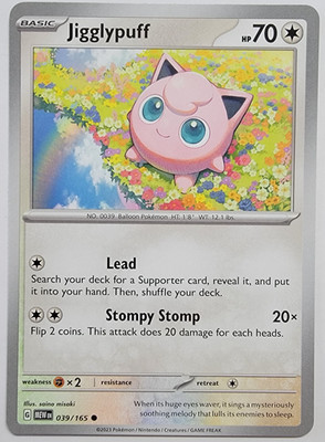 Jigglypuff 039/165 Pokémon Card Near Mint SV151 🔥B2G1 Coupon🔥 NM Pokemon