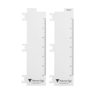 Planner Pad Spiral Bound Page Finder Combo Pack, Clear 2  x 8 ¼ , white
