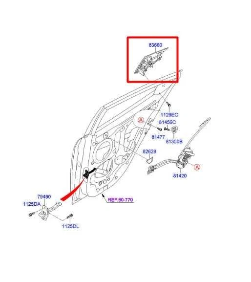 Manija exterior puerta lateral derecha pasajero trasero pasajero Hyundai Veloster 2011-17 1,6 L tracción delantera Foto 2 de 4