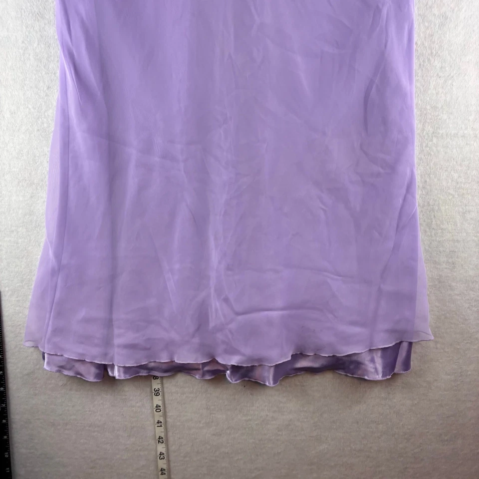 Vestido sin Mangas Bali Studio Vintage Púrpura Lencería Noche Lavanda Encaje Años 90 Y2K Foto 3 de 4