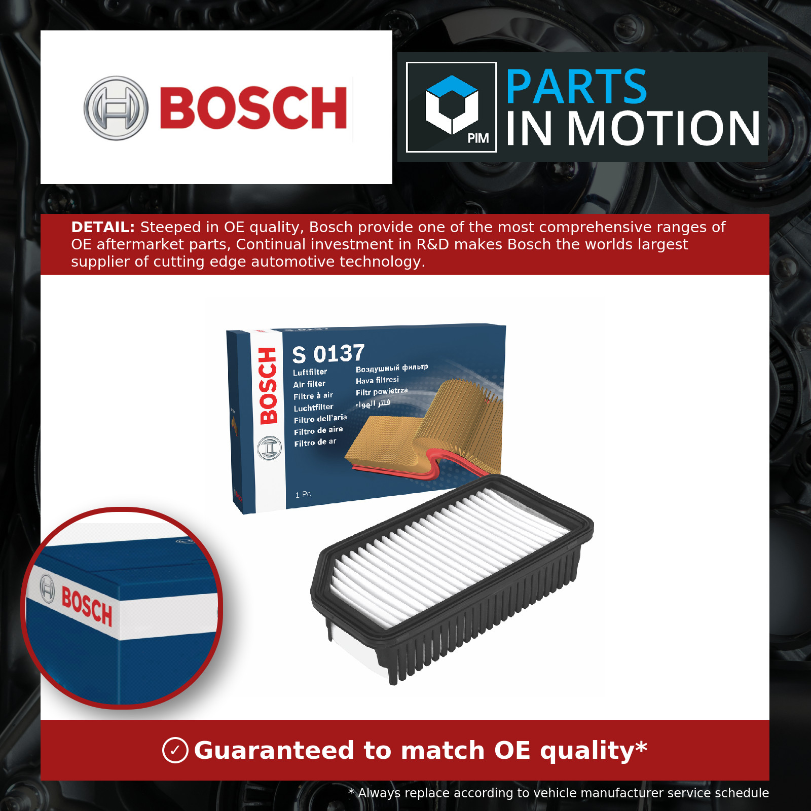 BOSCH CAR AIR FILTER S0137 - F026400137 - Image 10