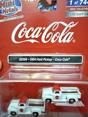Mini Metals Coca-Cola 1954 Ford Pickup Truck 1:160 White/Red Metal Diecast