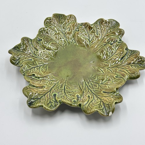 Cantaloupe Bowl With Leaf Under Plate Vintage Ceramic Hand Painted Set Of Two - Picture 2 of 16