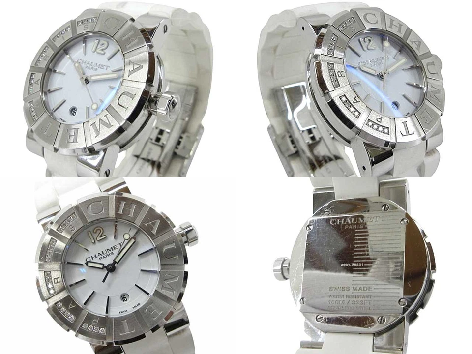 Reloj Pulsera CHAUMET Clase Uno Bisel Diamante Joyería Usado W17624-35A Plateado Foto 2 de 3