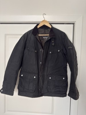 Barbour International Tourer Duke Men's Wax Jacket - Medium Sage Green Coat