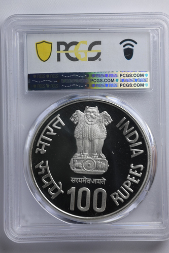 2003 India 100 rupees General Veer Durgadass Head Facing PCGS PR69DCAM - Picture 2 of 2