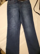Kim Rogers Stretch Pull-on Jeggings Dark Blue Sz 12 #2828
