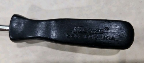 VINTAGE SNAP ON SSD1416 LONG 16"  FLAT/SLOTTED TIP BLACK HANDLE  SCREWDRIVER - 第 3/4 張圖片