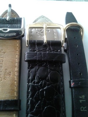 Lot of 3 22, 20, 14mm NEW Leather Straps. 20mm 1 JAEGER LECOULTRE 20mm