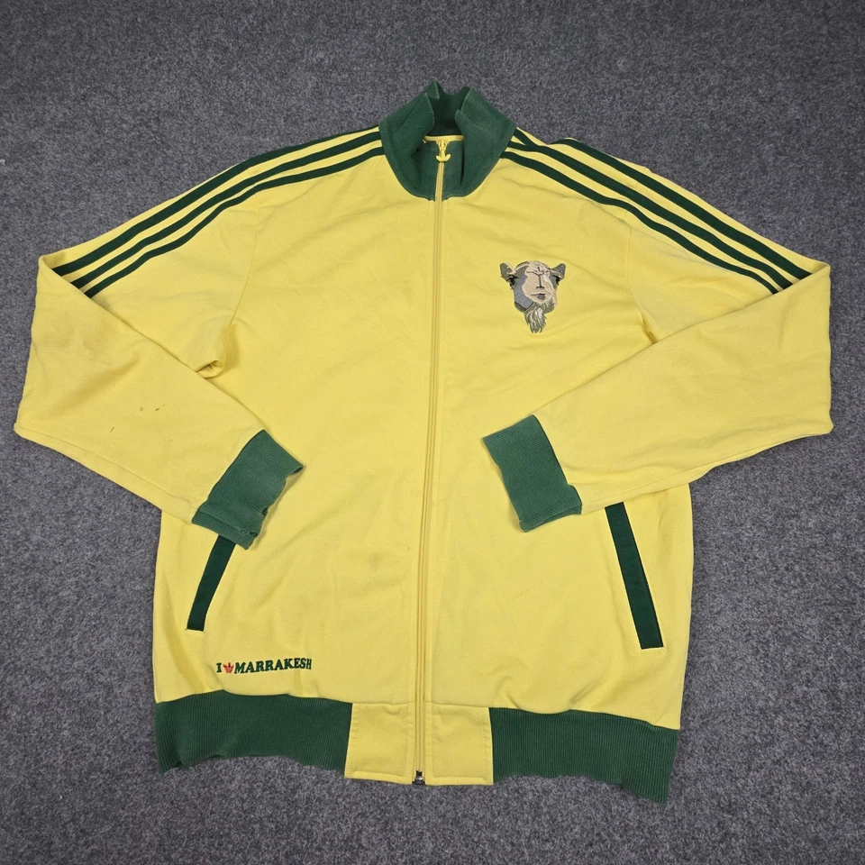 Jaqueta Adidas Track Masculina GRANDE Amarela Love Marrakesh Manga Longa Zíper Completo Tamanho G - Imagem 3 de 4