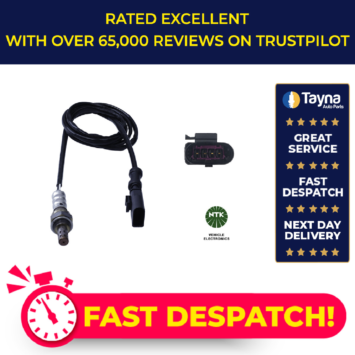 Lambda Sensor fits VW TOUAREG 7P 3.0 3.6 4.2 10 to 18 Oxygen NGK NTK 06F906262Q