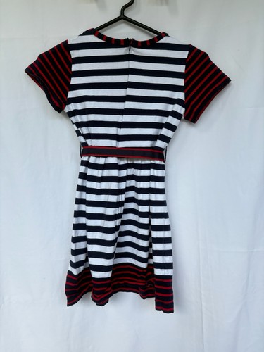 Florence Eiseman Girls’ Size 8 Striped Knit Belted Dress - Picture 2 of 6