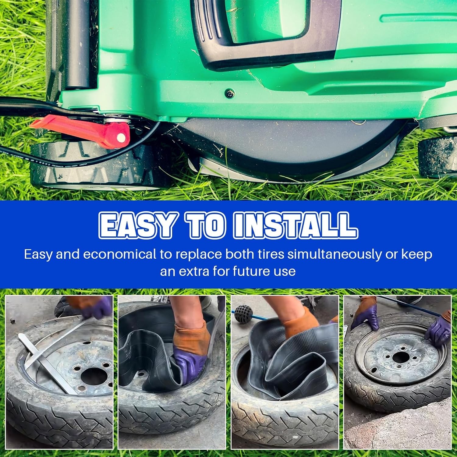 DASBET 2 Pack 15x6.00-6" Inner Tubes with TR-13 Straight Valve Stem |... 