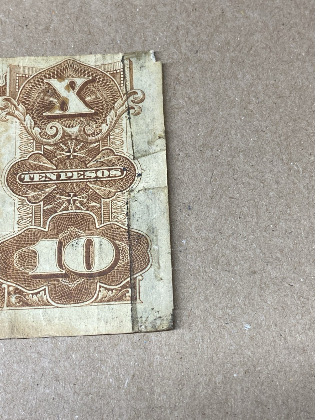 1936 Philippines 10 Pesos Treasury Certificate Sgt. AUTO