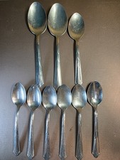 Lot of 9 Kenilworth Stainless Steel Spoons Ek...