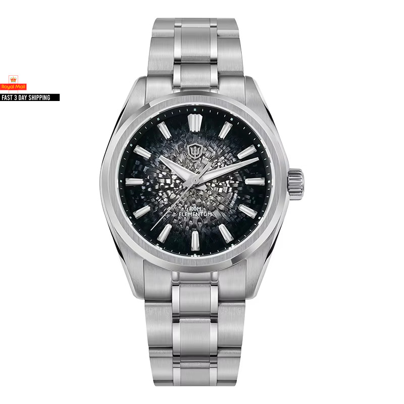 Watchdives WD0003C Quartz Watch VH31 Sweep Seconds Movement 38Mm Ice Crack Dial 