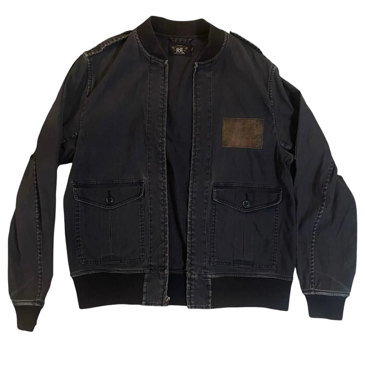 RRL Black Leather Outer Shell Coats, Jackets & Vests for Men for