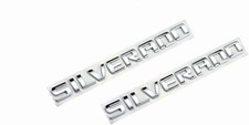 Silverado Badge Emblems 2-Piece in Chrome Shiny Glossy Finish 2007-2020 for